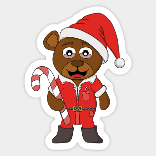 Merry Christmas Bear Sticker